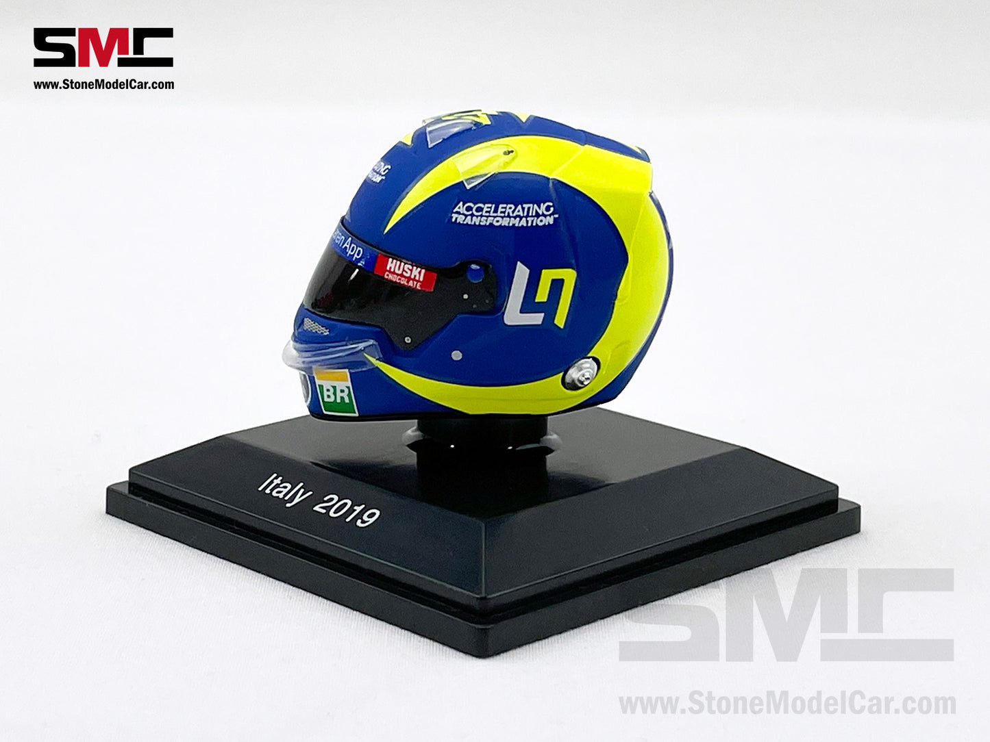 Mclaren F1 MCL34 #4 Lando Norris Italy GP 2019 Spark 1:8 Miniature Helmet Model