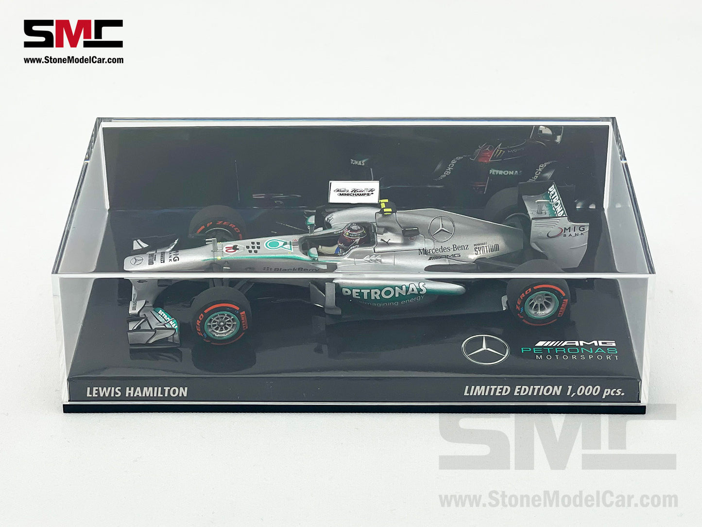 Mercedes F1 W04 #10 World Champion Lewis Hamilton United States GP 2013 1:43 MINICHAMPS Special