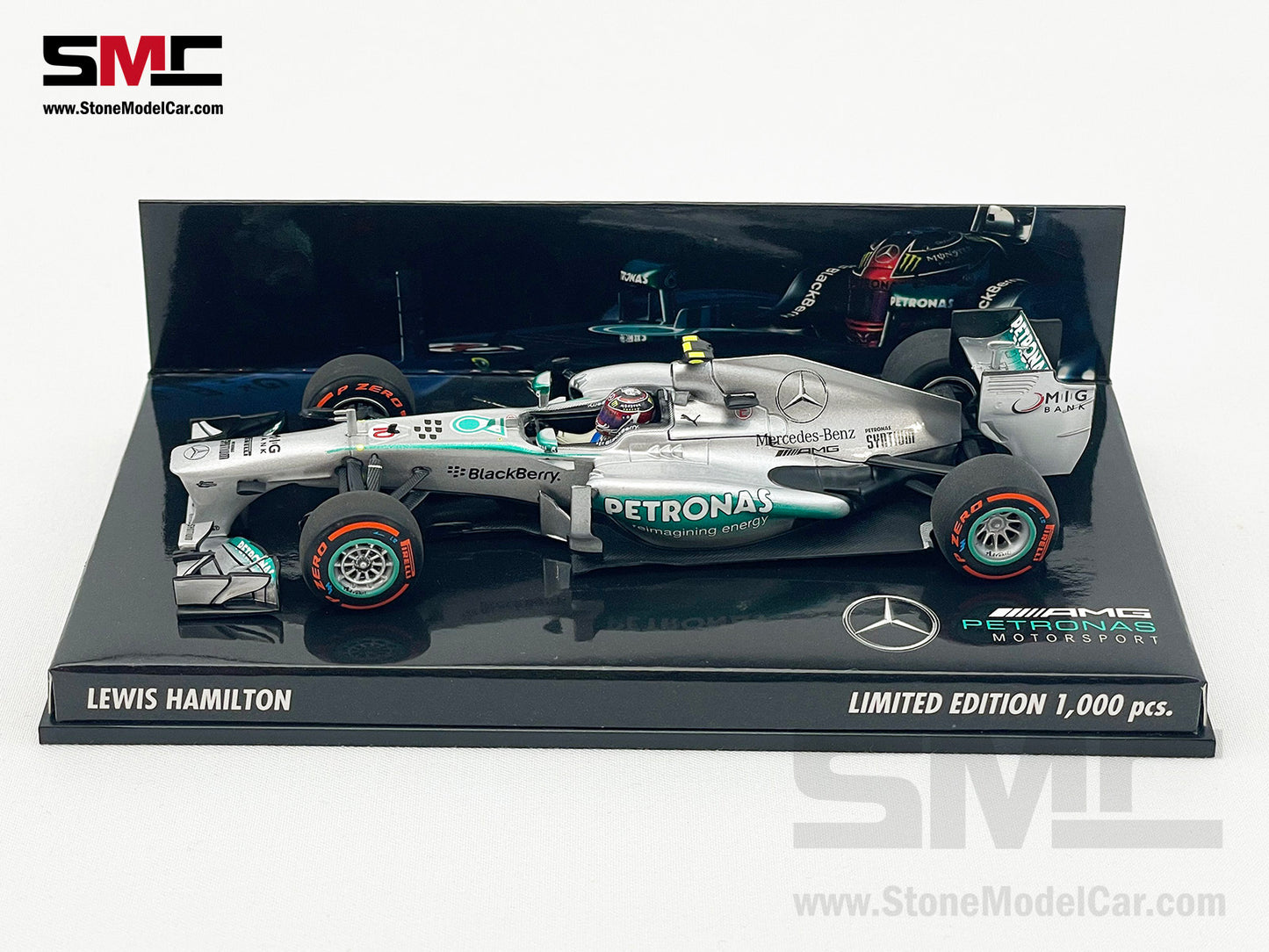 Mercedes F1 W04 #10 World Champion Lewis Hamilton United States GP 2013 1:43 MINICHAMPS Special