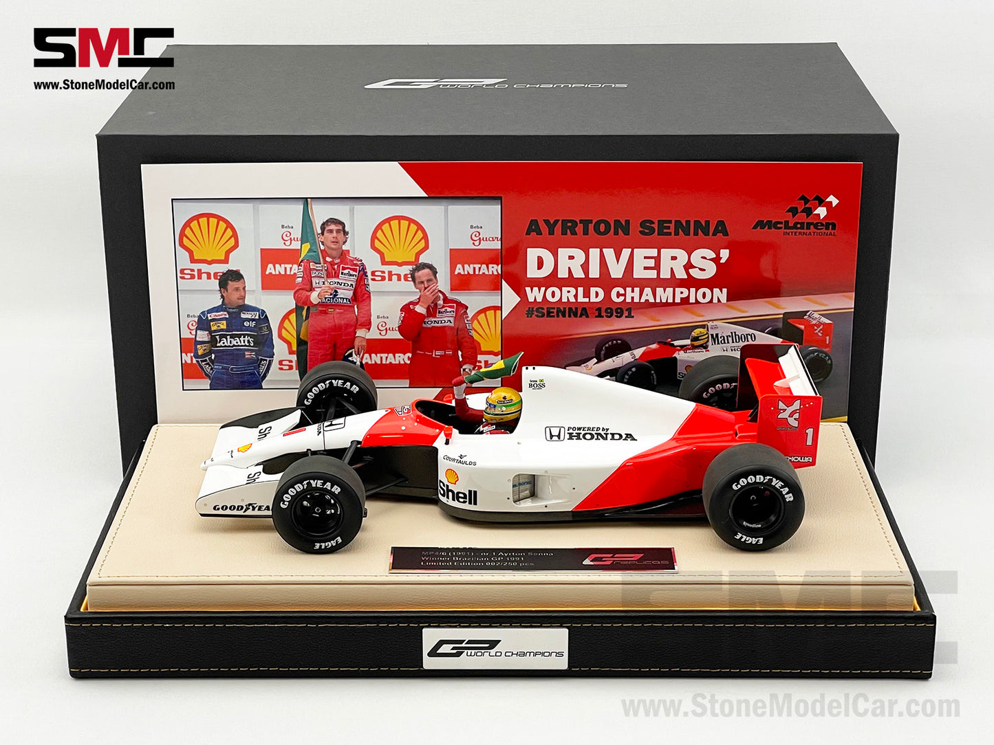 Mclaren F1 MP4/6 #1 Ayrton Senna Brazil GP 1991 World Champion 1:18 GP REPLICAS