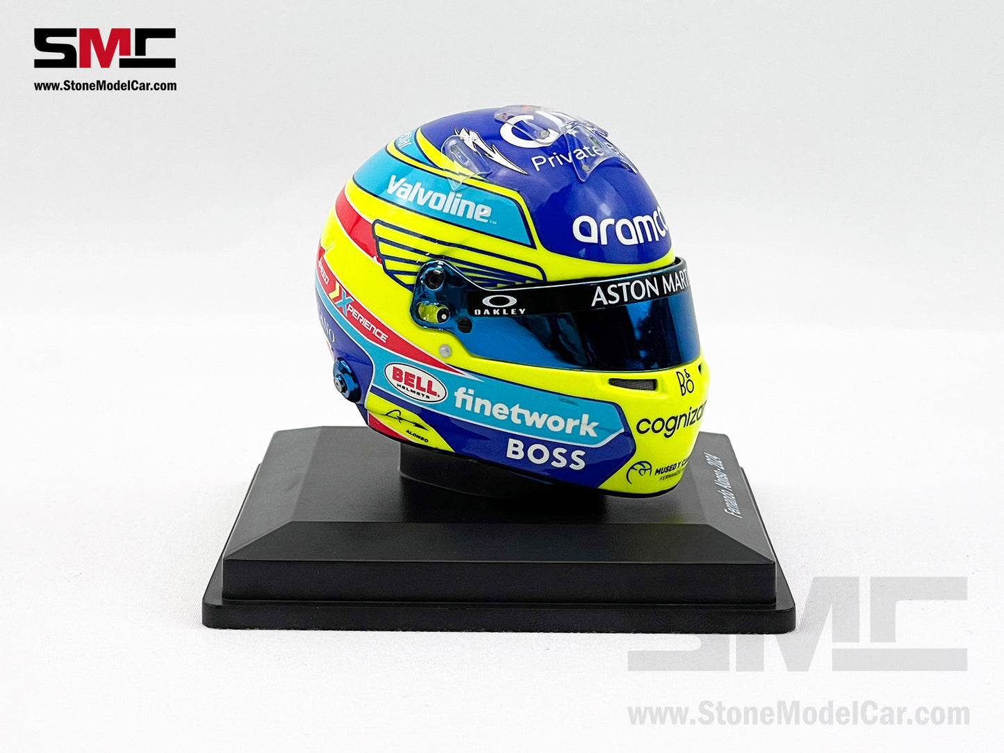 Aston Martin F1 AMR24 #14 Fernando Alonso Season 2024 Spark 1:5 Miniature Helmet Model