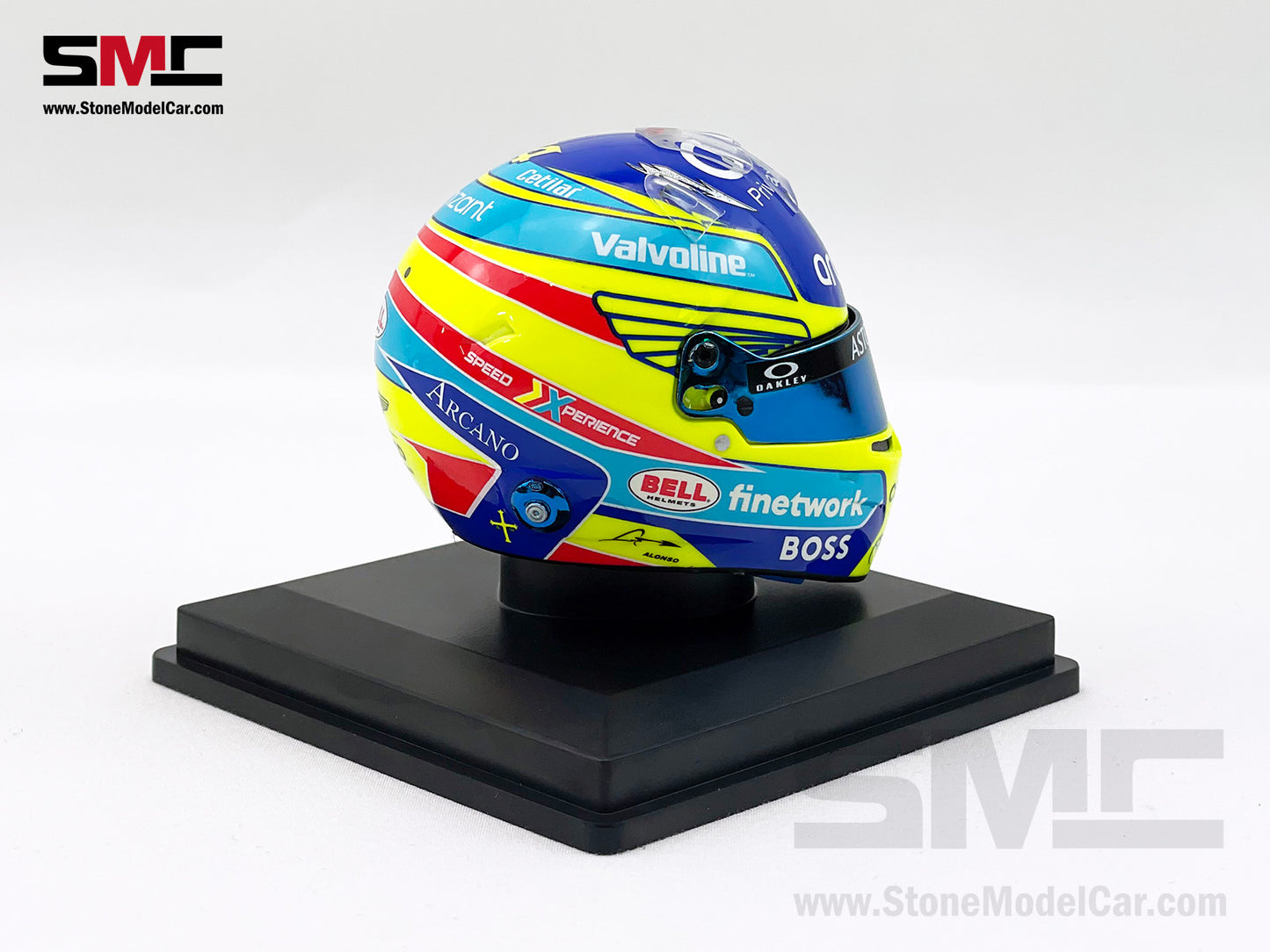 Aston Martin F1 AMR24 #14 Fernando Alonso Season 2024 Spark 1:5 Miniature Helmet Model