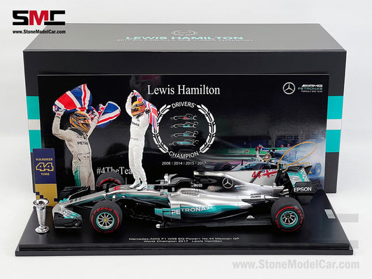 Mercedes F1 W08 #44 Lewis Hamilton Mexico GP 2017 4x World Champion 1:18 Spark with Figure