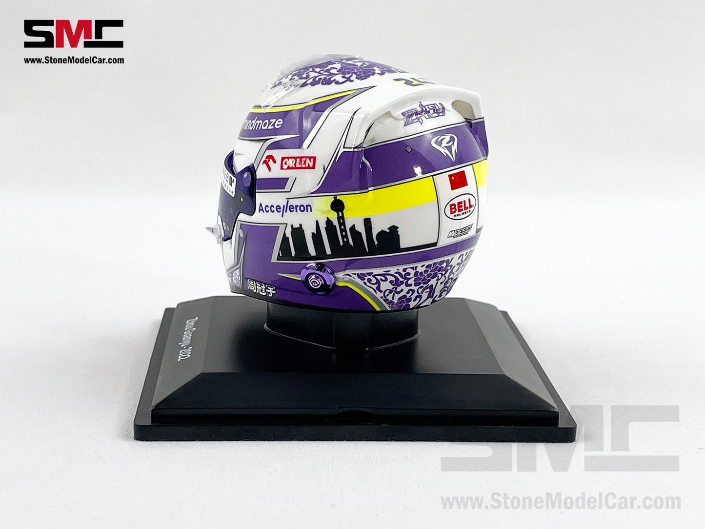 Alfa Romeo Sauber F1 C42 #24 Zhou Guanyu Bahrain GP 10th 1st Point 2022 Spark 1:5 Miniature Helmet