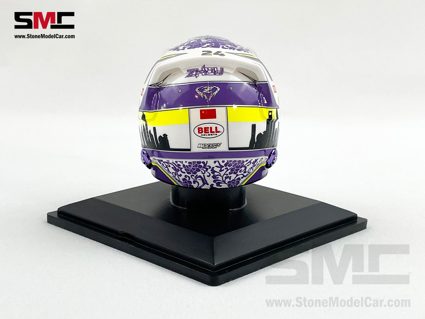 Alfa Romeo Sauber F1 C42 #24 Zhou Guanyu Bahrain GP 10th 1st Point 2022 Spark 1:5 Miniature Helmet