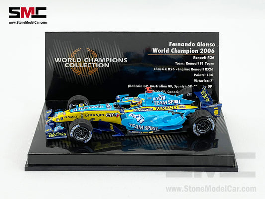 Renault F1 R26 #1 Fernando Alonso Brazil GP 2006 2x Times World Champion 1:43 MINICHAMPS