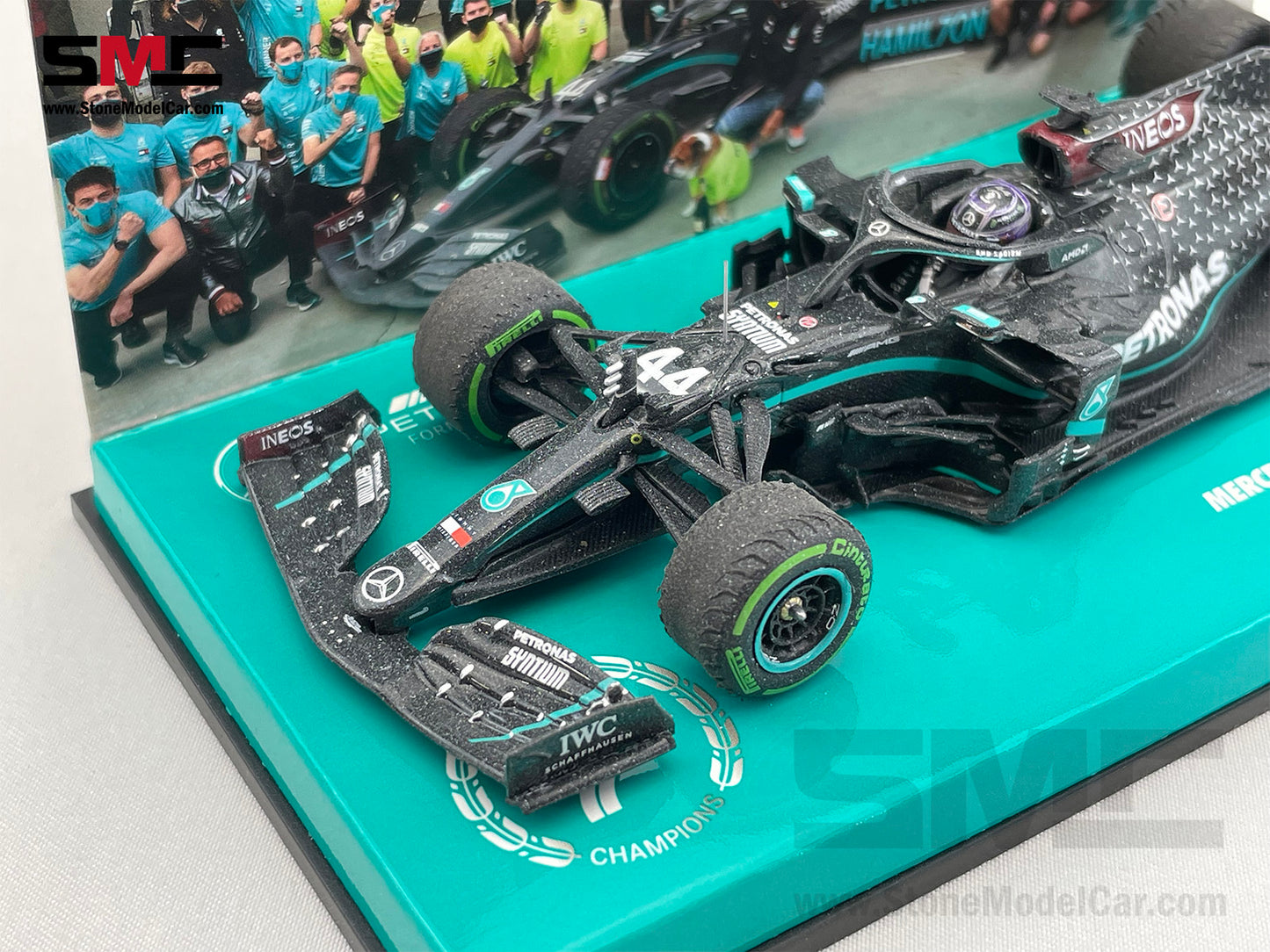 2020 7x World Champion Mercedes F1 W11 #44 Lewis Hamilton Turkey GP 1:43 MINICHAMPS Dirty Edition