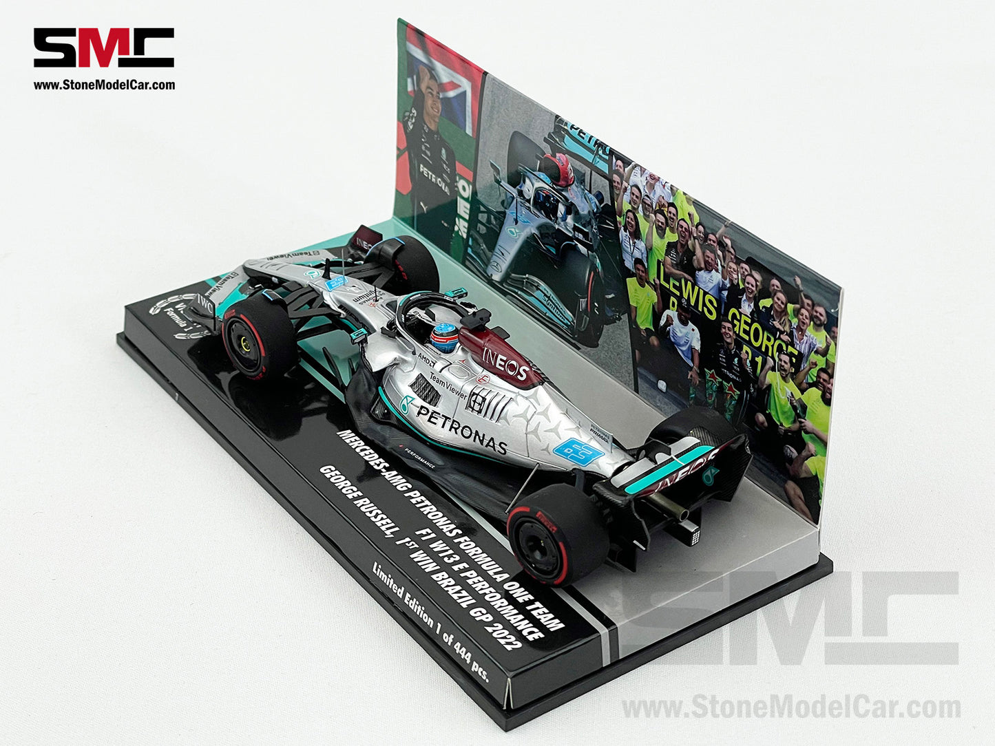 Mercedes F1 W13 #63 George Russell Brazil GP Winner 2022 1st Career Win 1:43 MINICHAMPS