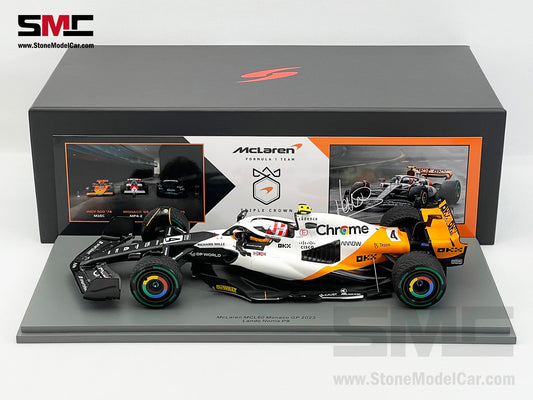 McLaren F1 MCL60 #4 Lando Norris 9th Monaco GP 2023 Special Livery Spark 1:18 18S898