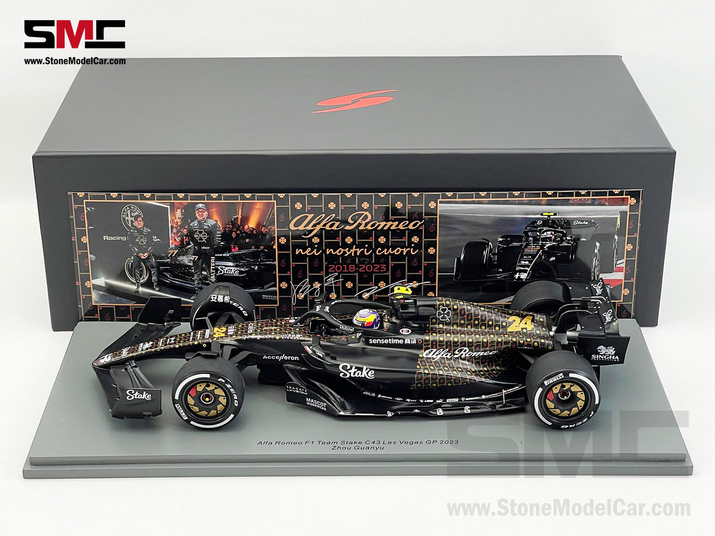 Alfa Romeo Sauber F1 C43 #24 Zhou Guanyu Las Vegas GP 2023 Spark 1:18 18S974