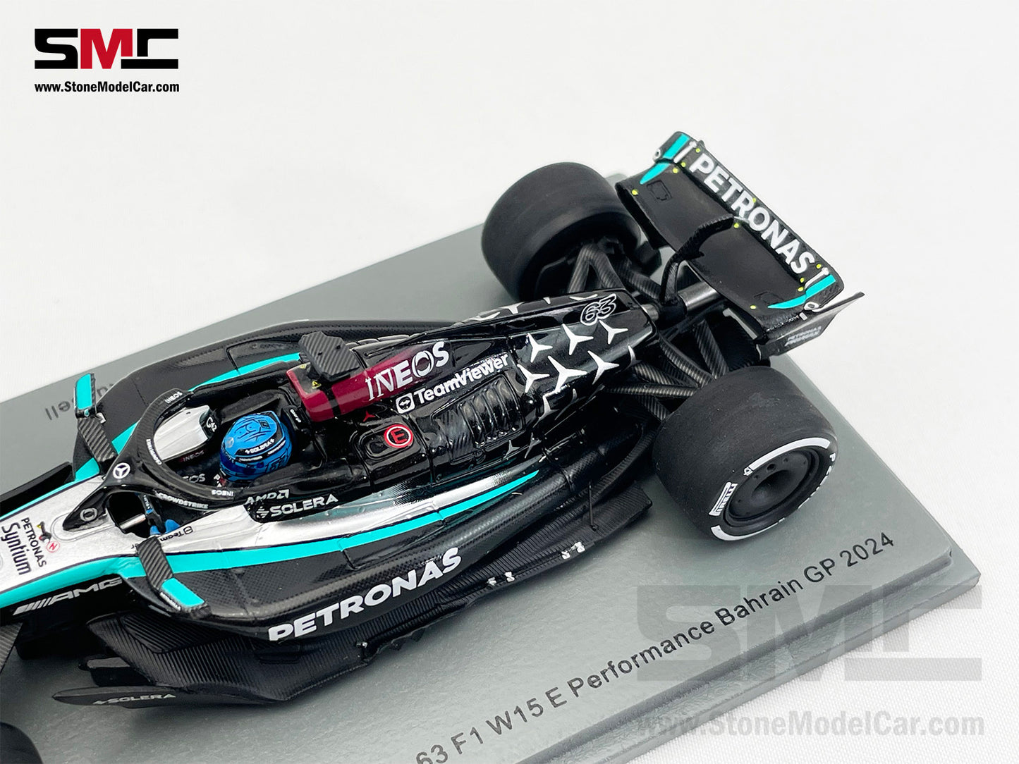 Mercedes F1 W15 E Performance #63 George Russell Bahrain GP 2024 Spark 1:43 S9514