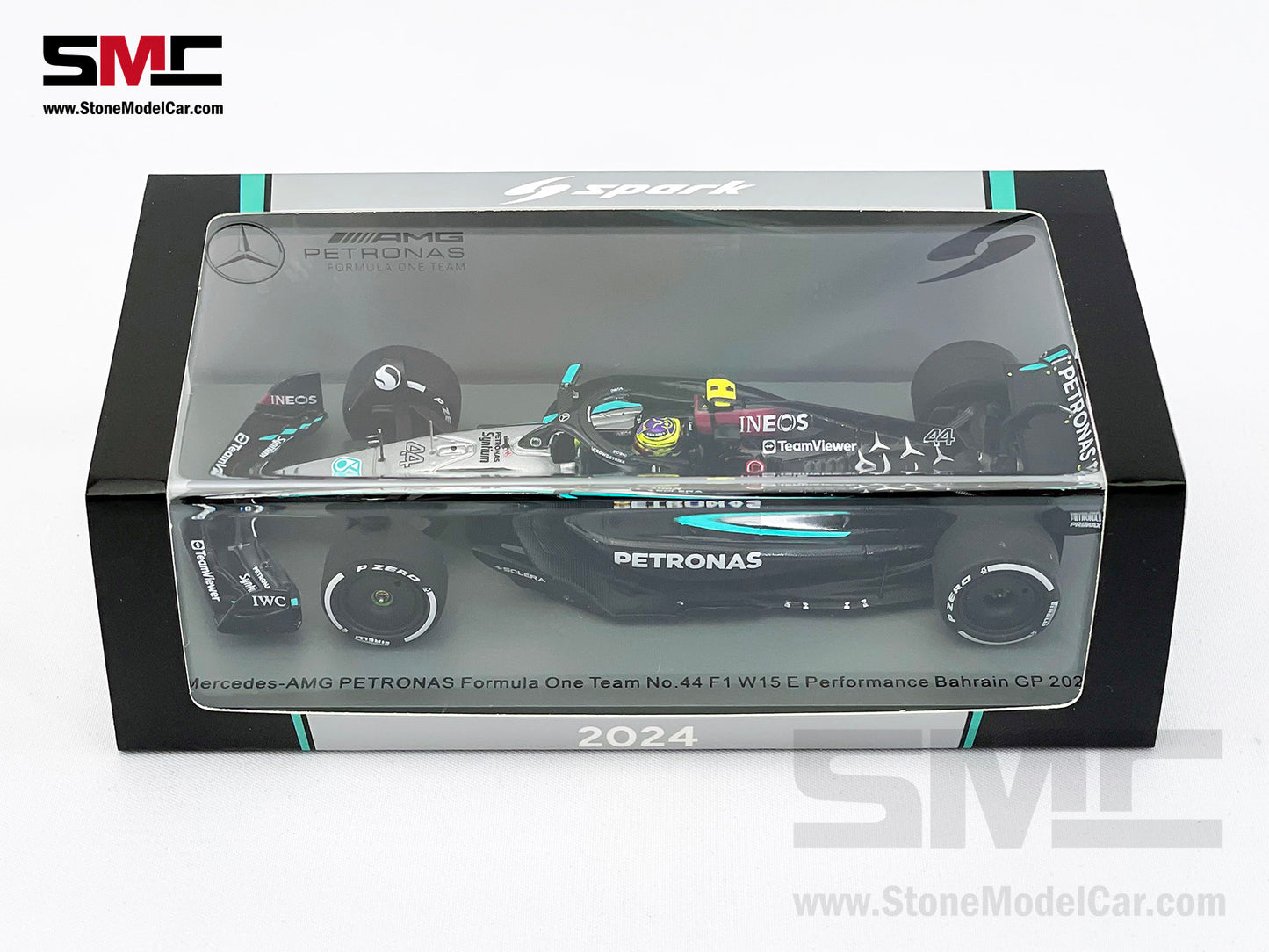 Mercedes F1 W15 E Performance #44 Lewis Hamilton Bahrain GP 2024 Spark 1:43 S9513