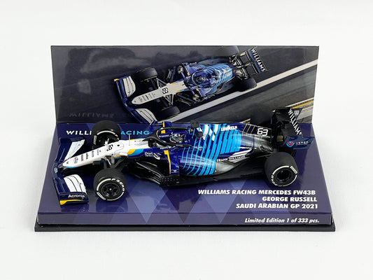 Williams F1 FW43B #63 George Russell Saudi Arabian GP 2021 1:43 MINICHAMPS