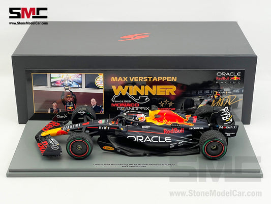 Red Bull F1 RB19 #1 Max Verstappen Winner Monaco GP 2023 World Champion Spark 1:18 18S894