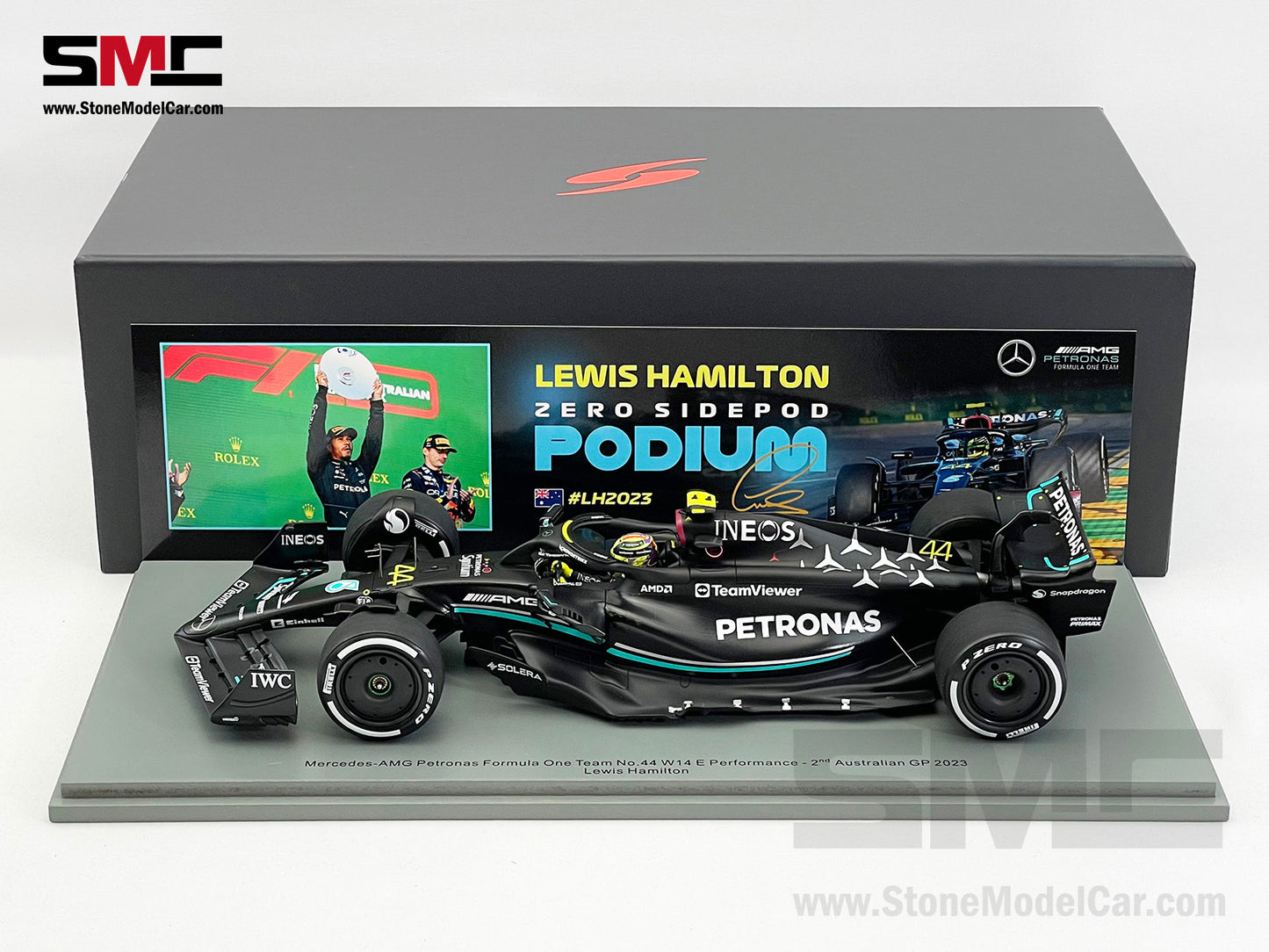 Mercedes F1 W14 #44 Lewis Hamilton 2nd Australian GP 2023 Spark 1:18 18S876