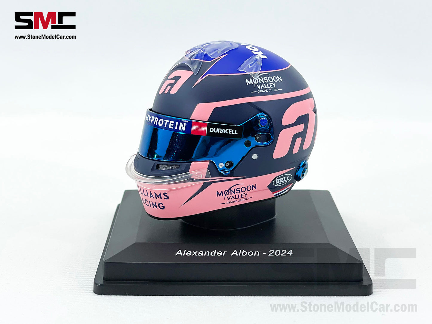 Williams F1 FW46 #23 Alexander Albon Year 2024 Spark 1:5 Miniature Helmet