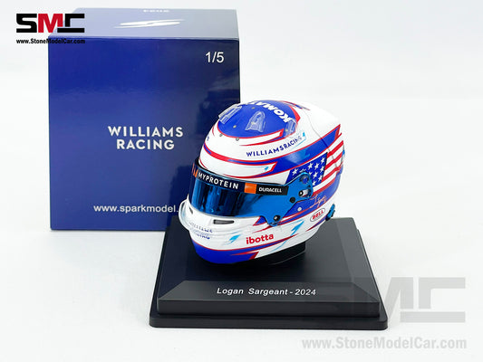 Williams F1 FW46 #2 Logan Sargeant Year 2024 Spark 1:5 Miniature Helmet