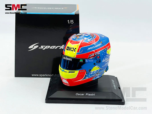 McLaren F1 MCL60 #81 Oscar Piastri Australian GP 2023 1st Career Point Spark 1:5 Miniature Helmet