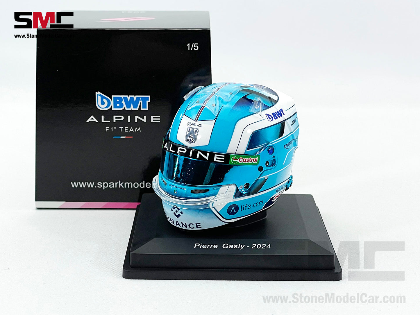 Alpine Renault F1 A524 #10 Pierre Gasly Year 2024 Spark 1:5 Miniature Helmet 5HF137