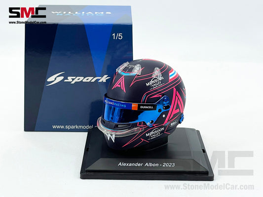 Williams F1 FW45 #23 Alexander Albon Year 2023 Spark 1:5 Miniature Helmet 5HF111