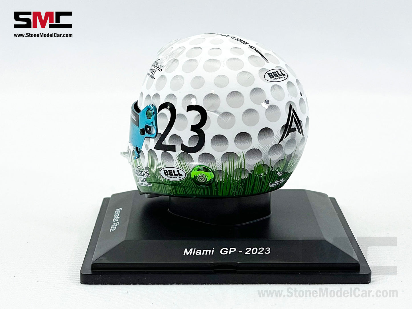 Williams F1 FW45 #23 Alexander Albon Miami GP 2023 Spark 1:5 Miniature Helmet 5HF113