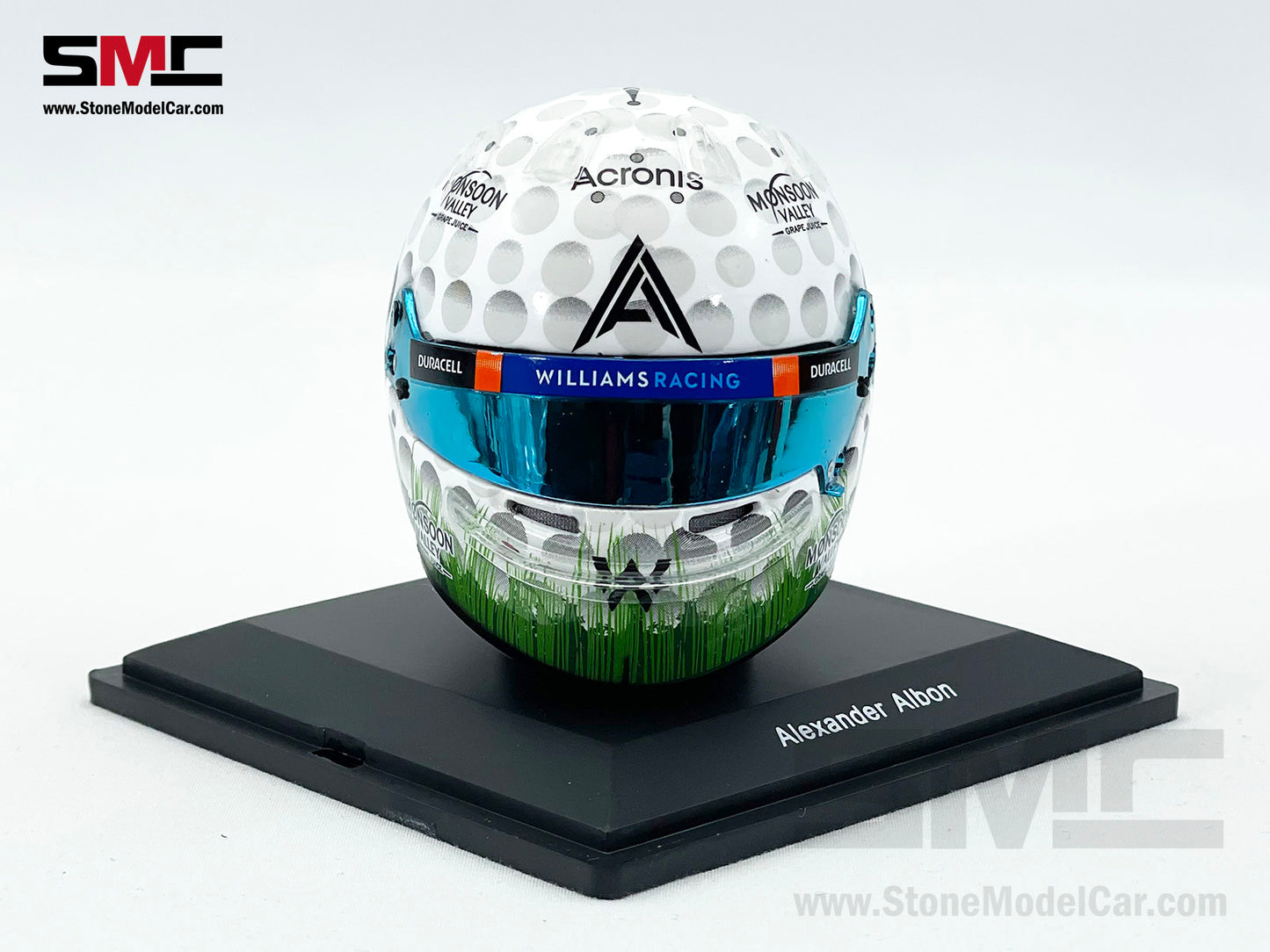 Williams F1 FW45 #23 Alexander Albon Miami GP 2023 Spark 1:5 Miniature Helmet 5HF113