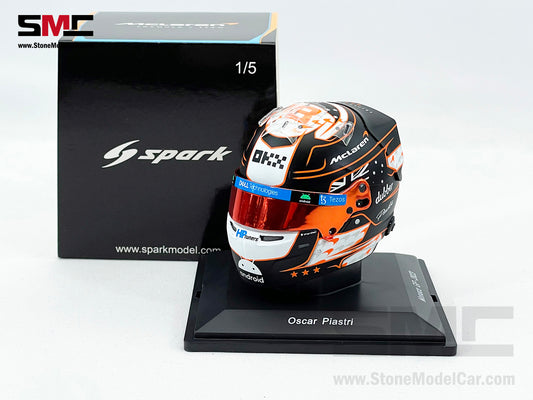 McLaren F1 MCL60 #81 Oscar Piastri Monaco GP 2023 Triple Crown Livery Spark 1:5 Miniature Helmet