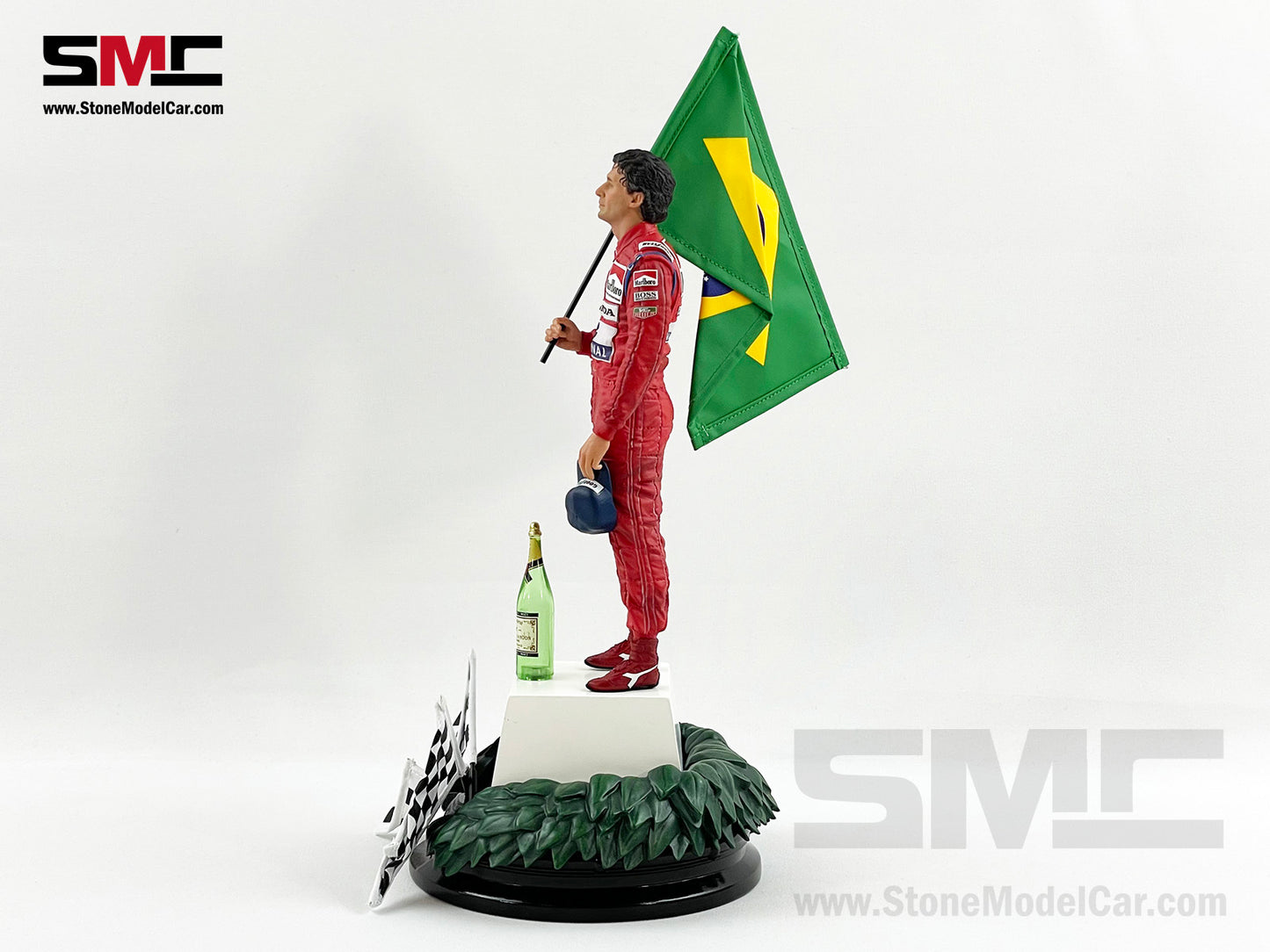 Mclaren F1 MP4/6 #1 Ayrton Senna Brazil GP 1991 World Champion Iron Studios 1:10 Figure with Marlboro Decal