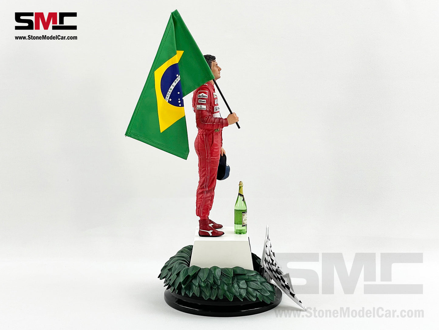 Mclaren F1 MP4/6 #1 Ayrton Senna Brazil GP 1991 World Champion Iron Studios 1:10 Figure with Marlboro Decal