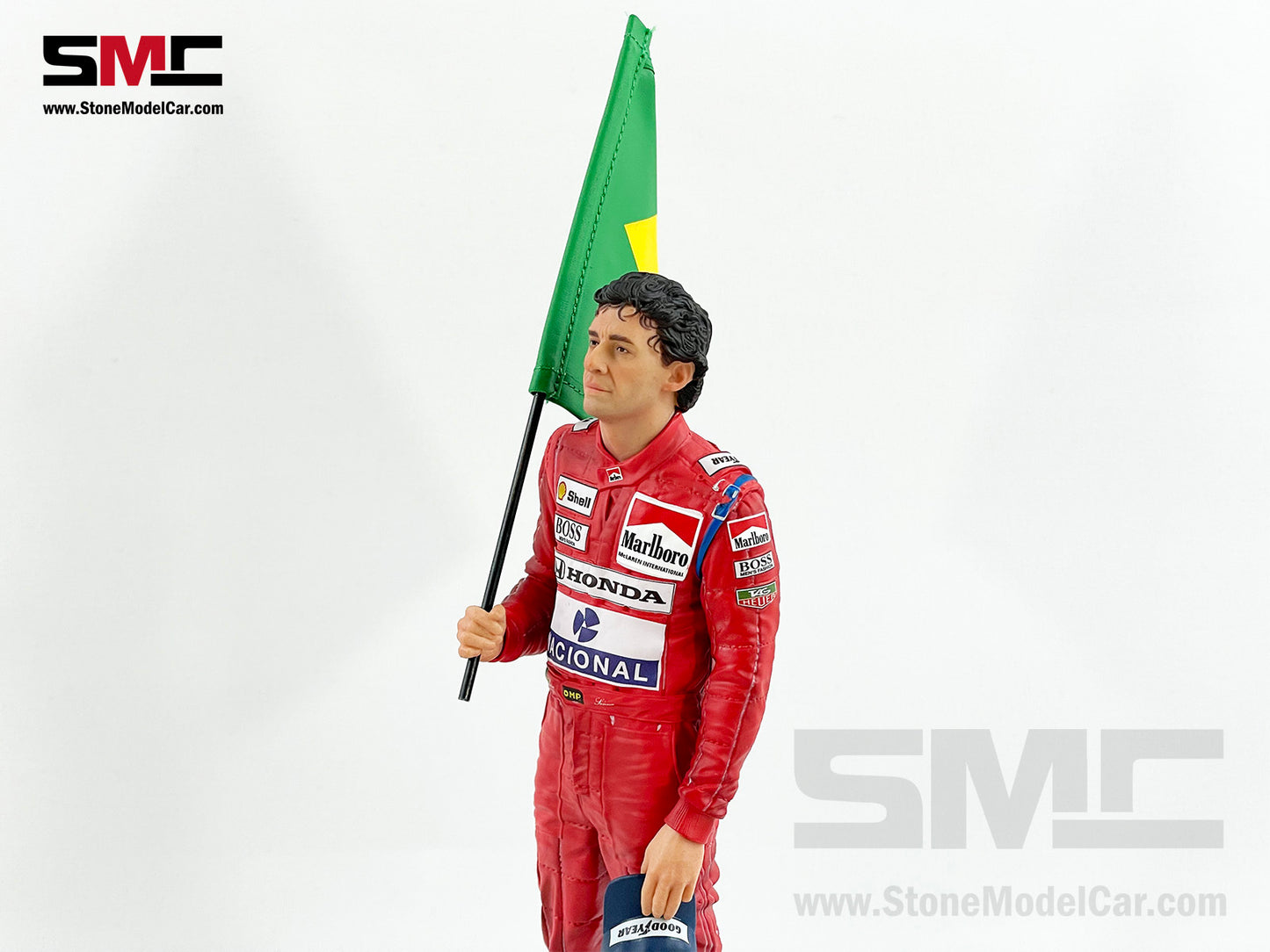 Mclaren F1 MP4/6 #1 Ayrton Senna Brazil GP 1991 World Champion Iron Studios 1:10 Figure with Marlboro Decal