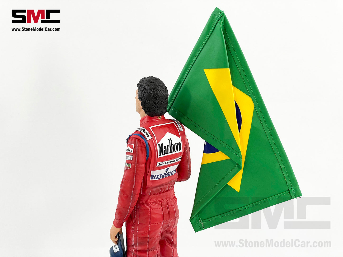 Mclaren F1 MP4/6 #1 Ayrton Senna Brazil GP 1991 World Champion Iron Studios 1:10 Figure with Marlboro Decal