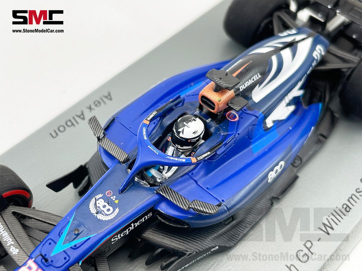 Williams F1 FW45 #23 Alexander Albon 8th British 2023 800th GP Special Livery 1:43 Spark S8588