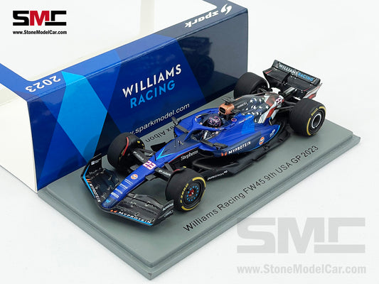 Williams F1 FW45 #23 Alexander Albon 9th US Austin GP 2023 Special Livery 1:43 Spark S8917