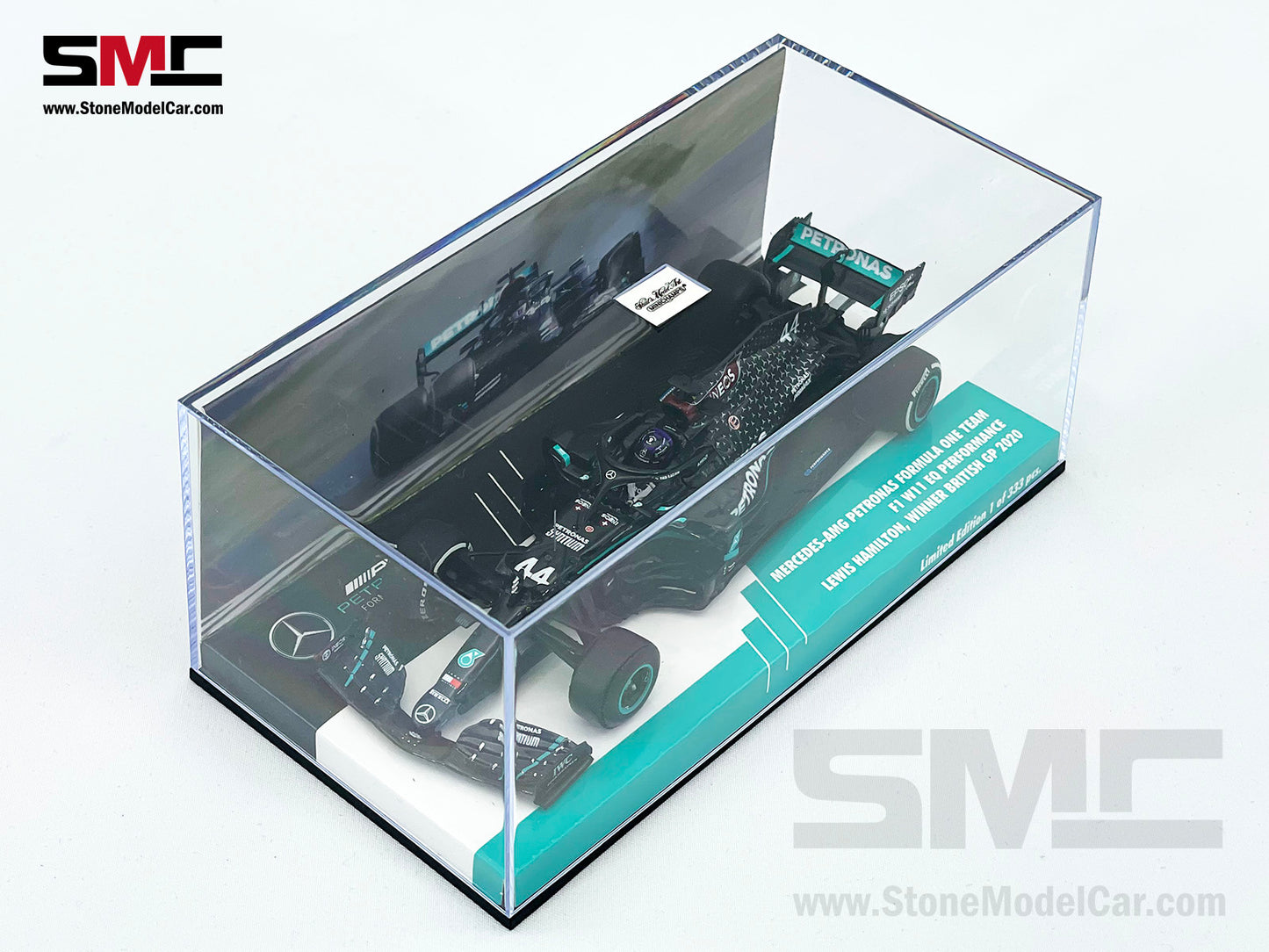 2020 7x World Champion Mercedes F1 W11 #44 Lewis Hamilton British GP 1:43 MINICHAMPS