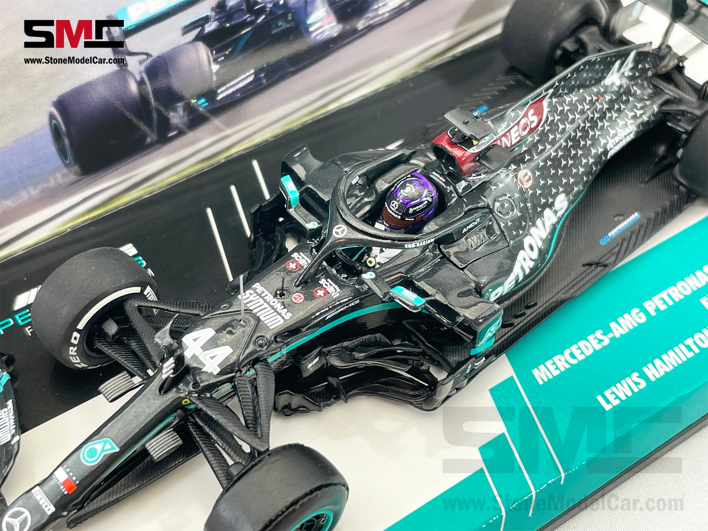 2020 7x World Champion Mercedes F1 W11 #44 Lewis Hamilton British GP 1:43 MINICHAMPS