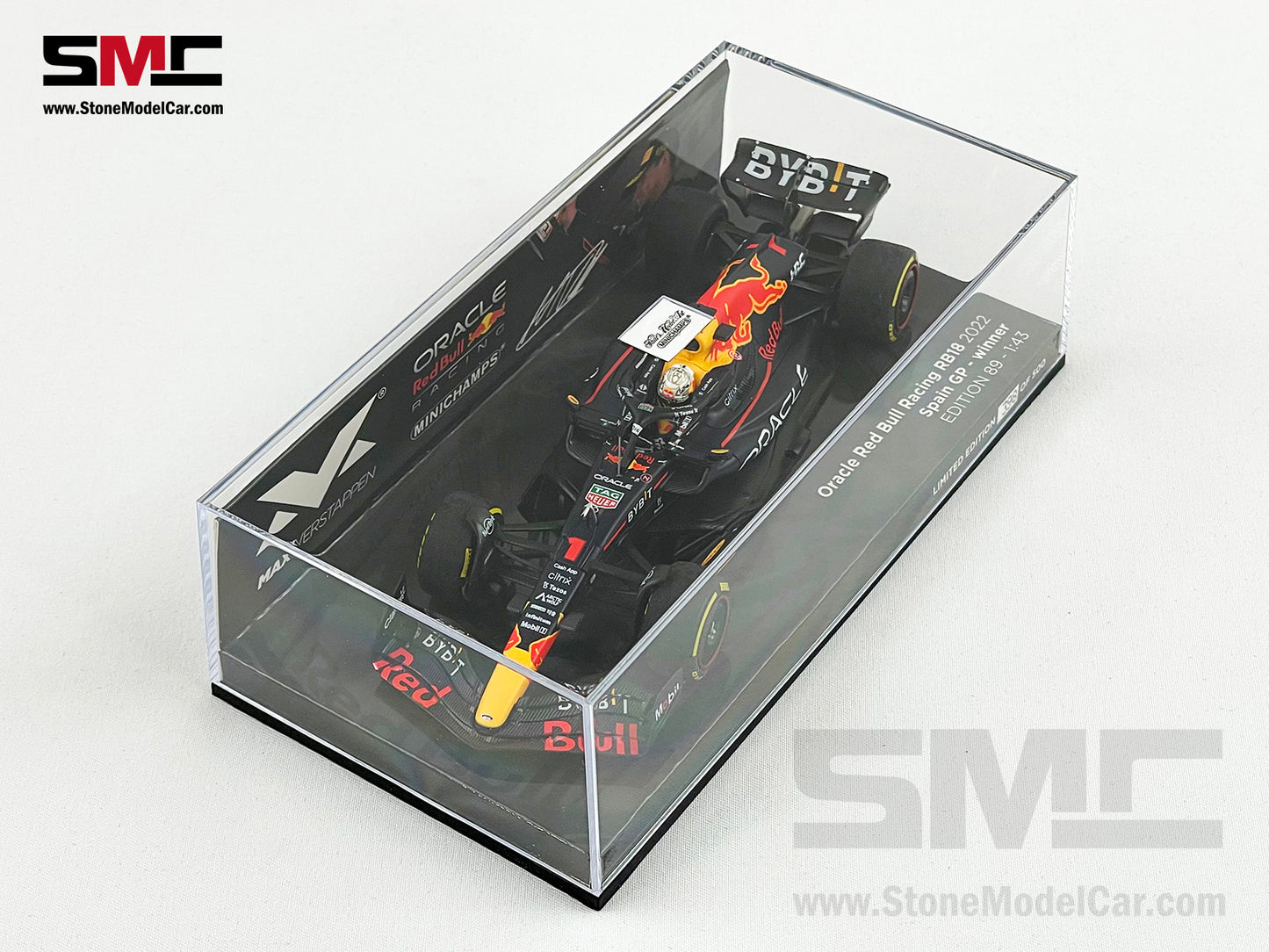 Red Bull F1 RB18 #1 Max Verstappen Spain GP 2022 World Champion 1:43 MINICHAMPS