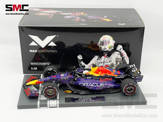 Red Bull F1 RB19 #1 Max Verstappen Winner US Las Vegas GP 2023 World Champion 1:18 MINICHAMPS