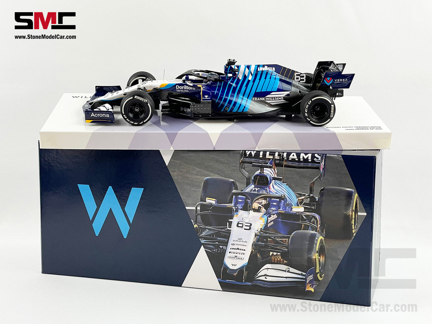 Williams F1 FW43B #63 George Russell Saudi Arabian GP 2021 1:18 MINICHAMPS