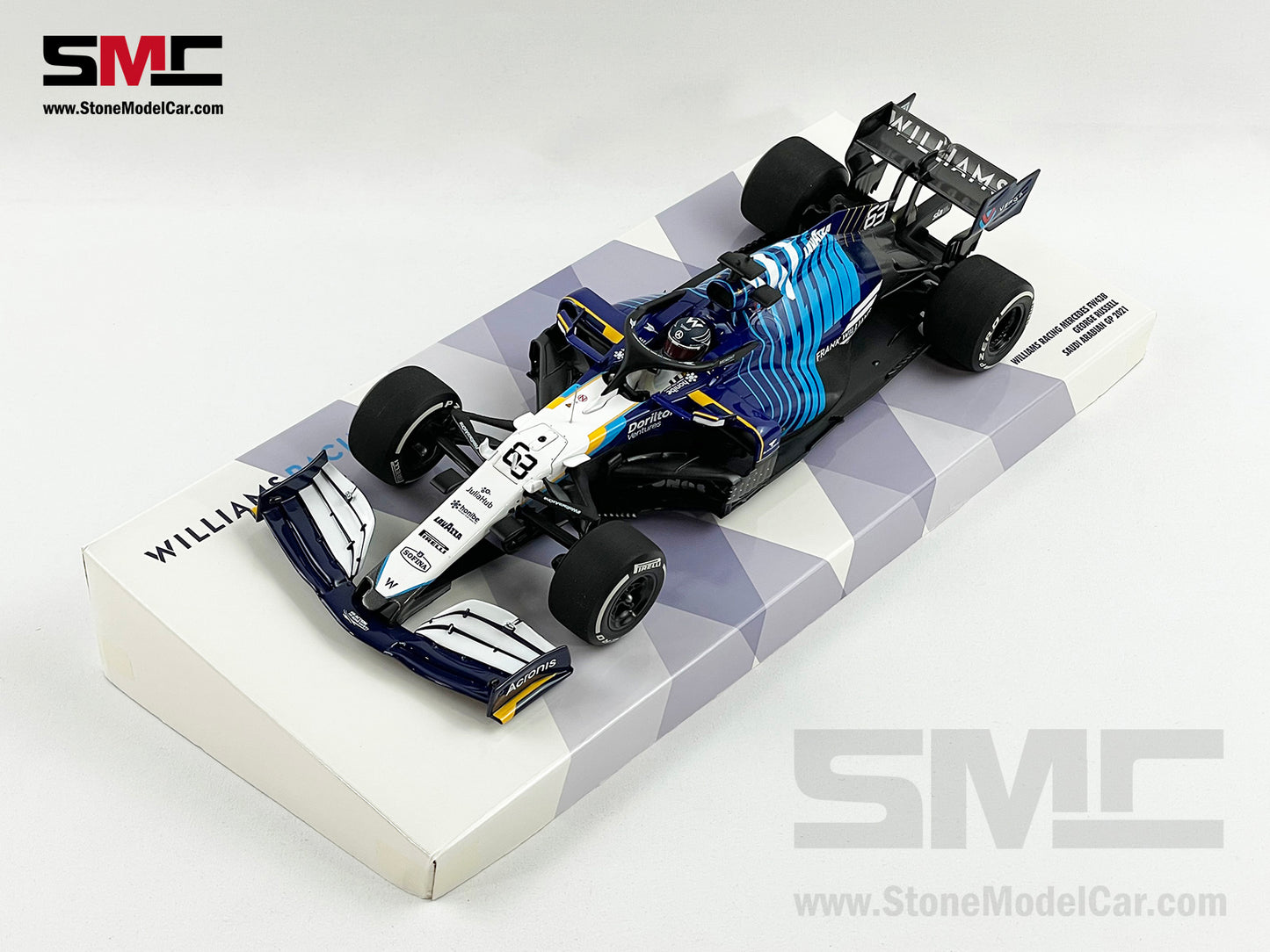 Williams F1 FW43B #63 George Russell Saudi Arabian GP 2021 1:18 MINICHAMPS