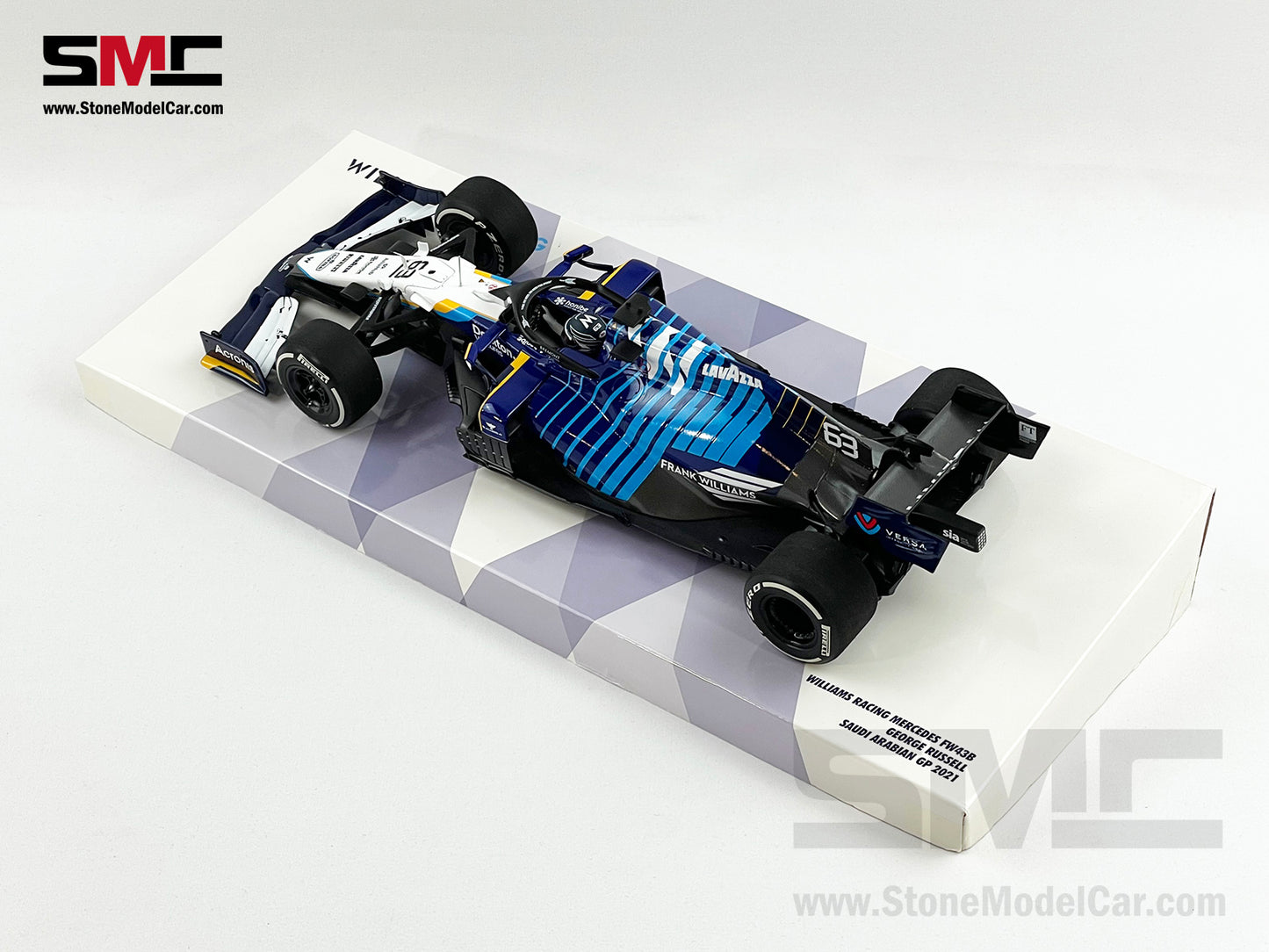 Williams F1 FW43B #63 George Russell Saudi Arabian GP 2021 1:18 MINICHAMPS