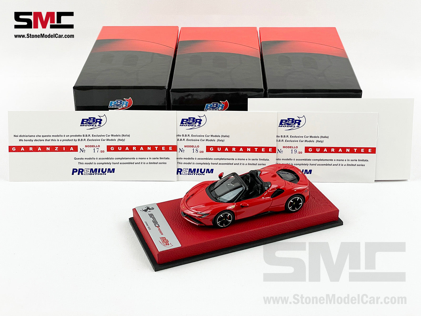 BBR 1:43 Premium Series Ferrari SF90 Spider Rosso Corsa 322 Red Limited 20  pcs