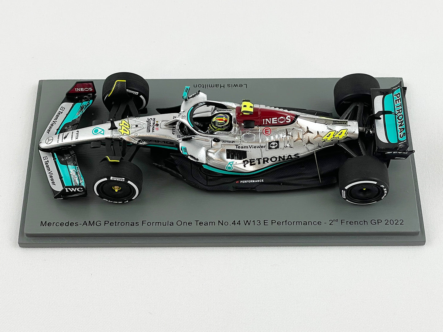 Mercedes F1 W13 #44 Lewis Hamilton French 2022 300th GP Race 1:43 Spark S8542