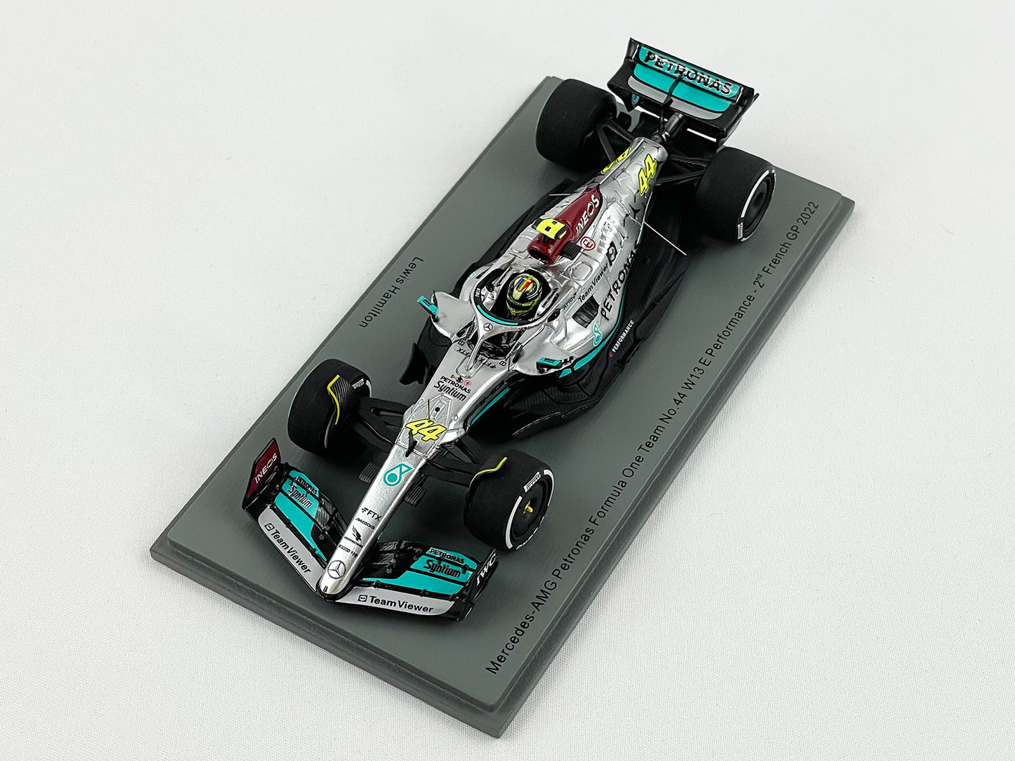 Mercedes F1 W13 #44 Lewis Hamilton French 2022 300th GP Race 1:43 Spark S8542