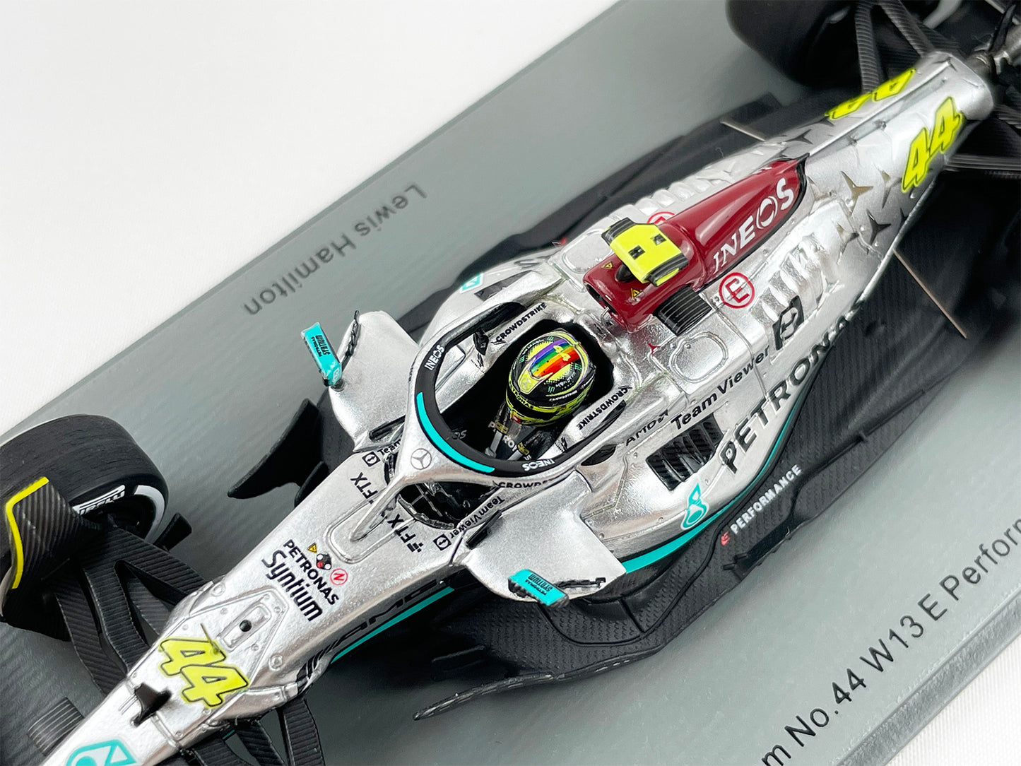 Mercedes F1 W13 #44 Lewis Hamilton French 2022 300th GP Race 1:43 Spark S8542