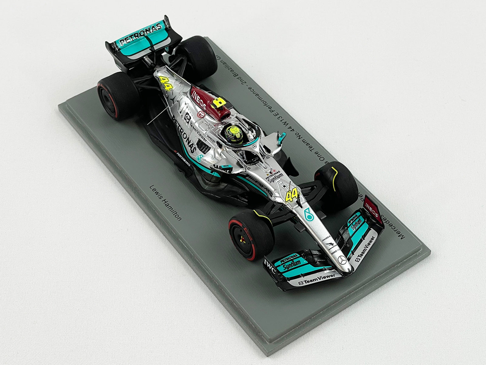 Mercedes F1 W13 #44 Lewis Hamilton Brazil GP 2nd 2022 1:43 Spark S8556 Pit  Board