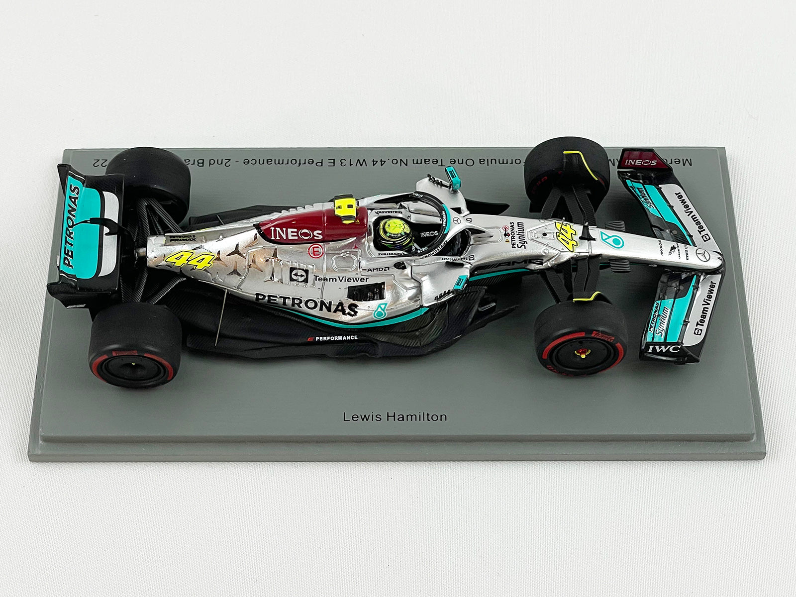 Mercedes F1 W13 #44 Lewis Hamilton Brazil GP 2nd 2022 1:43 Spark S8556 Pit  Board