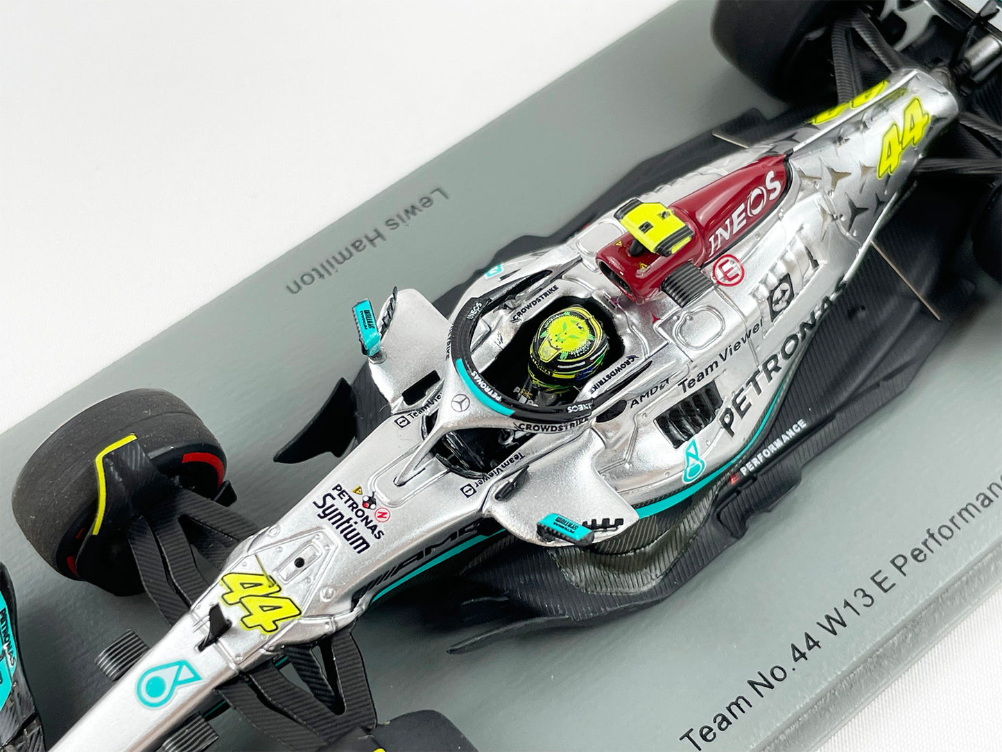 Mercedes F1 W13 #44 Lewis Hamilton Brazil GP 2nd 2022 1:43 Spark S8556 Pit Board