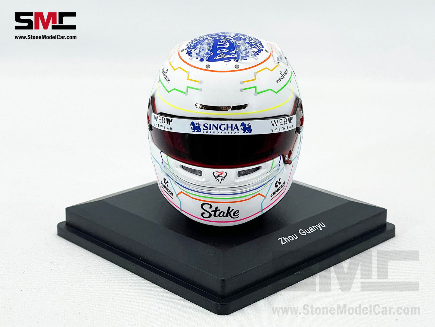 Stake KICK Sauber F1 C44 #24 Zhou Guanyu Chinese GP 2024 Home Race Spark 1:5 Miniature Helmet