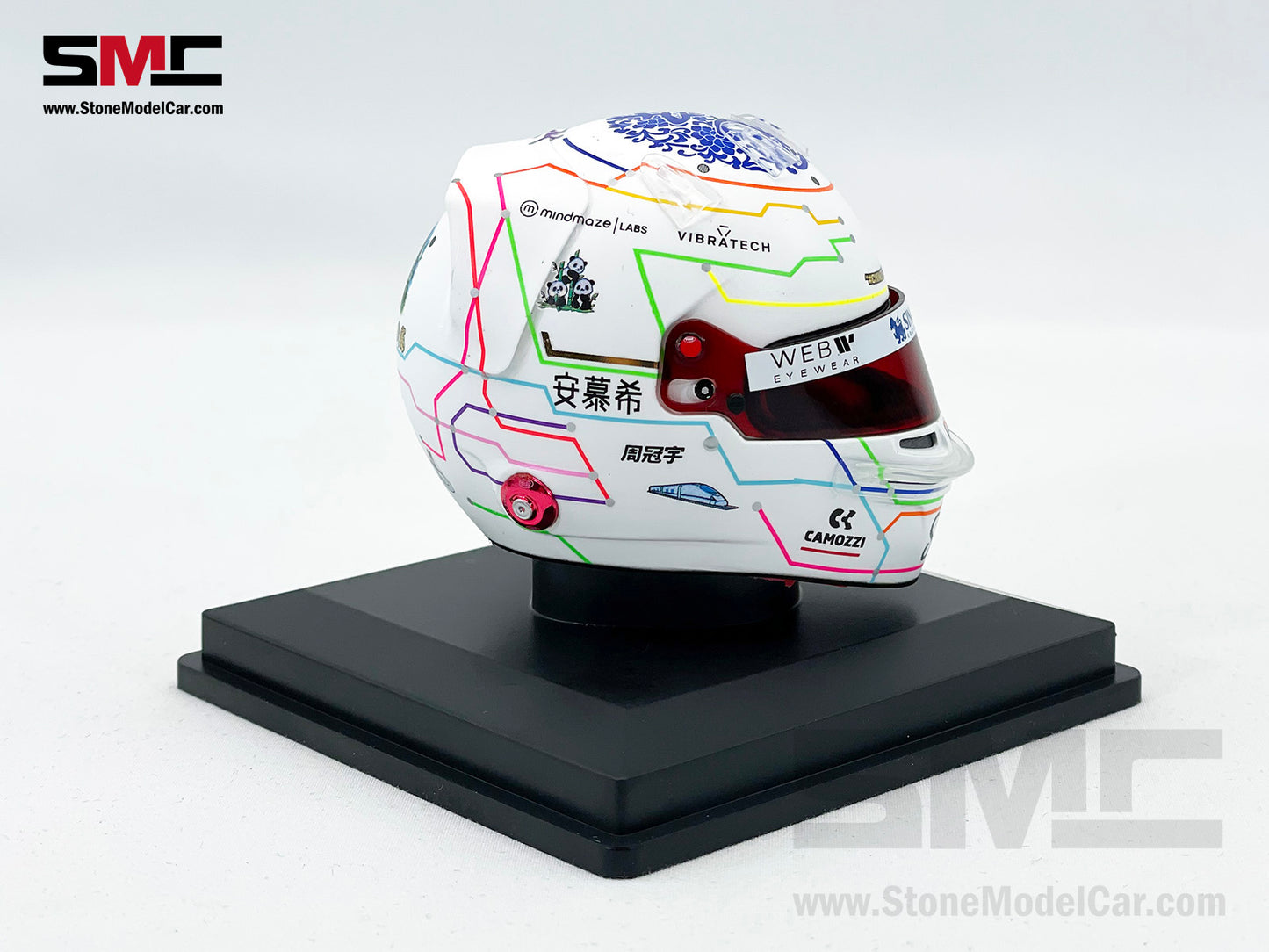 Stake KICK Sauber F1 C44 #24 Zhou Guanyu Chinese GP 2024 Home Race Spark 1:5 Miniature Helmet