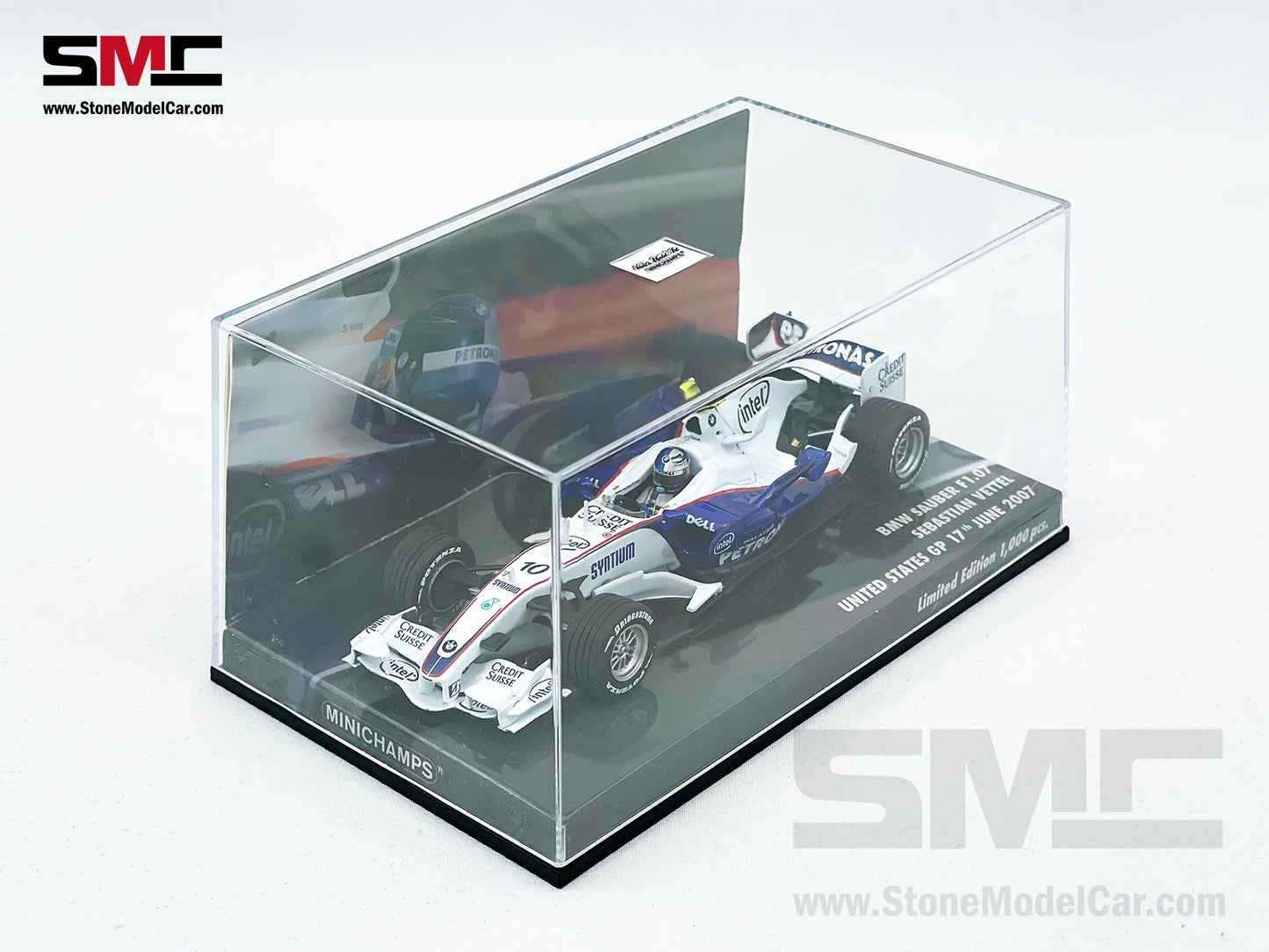 BMW Sauber F1 F1.07 #10 Sebastian Vettel USA GP 2007 1st Race 1:43 MINICHAMPS